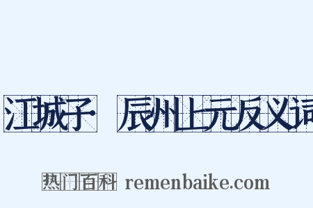 江城子·辰州上元反义词是什么意思的图片